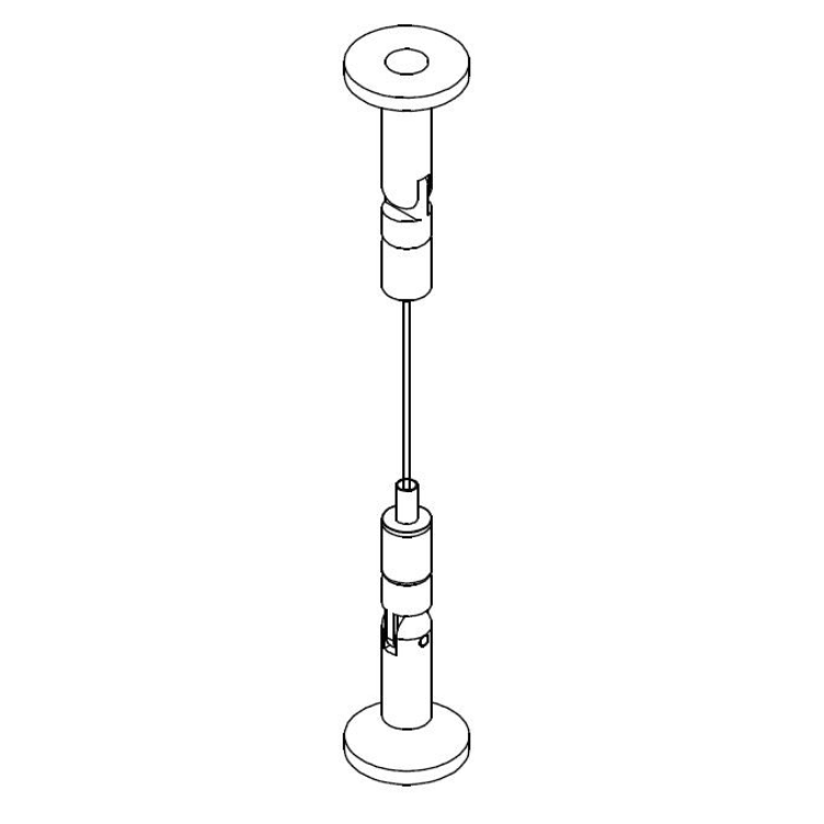 Picture of 10' Black Ceiling-Floor Cable Anchor Set